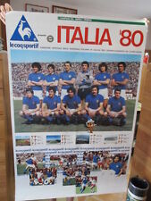 Calcio Football Poster Nazionale Europei Italia'80 Le Coq Sportif, Bettega,Zoff