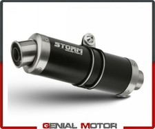 Scarico Storm by Mivv Oval nero inox per Kawasaki Er 500 2005 05