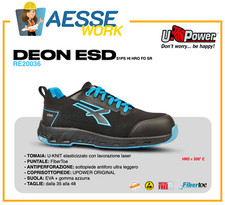 U Power Scarpe Antinfortunische Red Ego Upower DEON ESD S1PS HI HRO FO SR