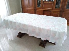 Copriletto una piazza singolo raso bianco fiori rosa coperta trapuntina leggera