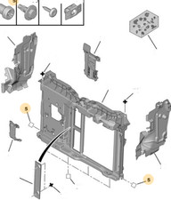 (20) CUSCINETTO FISS MENSOLA ARMATURA ANT PEUGEOT 207 1007 ORIGINALE 7104N9