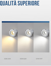 faretto punto luce 1w incasso segnapasso led controsoffitto bianco nero 4 6 8 10