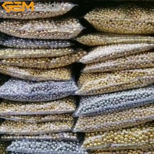100 pezzi perline piene oro