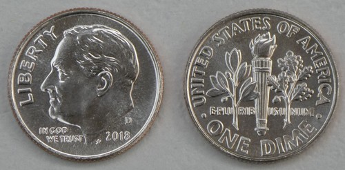 Usa dime cents 2018 non - 10, d
