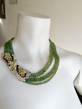 Collier Collana Pietre Giada Avventurina granato cristallo rocca perle di fiume