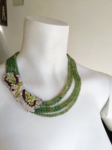 Collier collana pietre giada - collana,