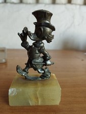 Antica  Statuetta In Ferro Di Zio Paperone 6,8 Cm + Base d Appoggio 2 Cm 