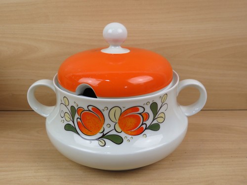 Vecchia zuppiera con coperchio - zuppiera,