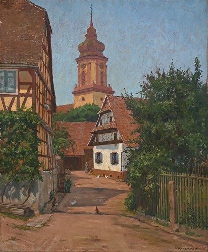 Dipinto olio romantico