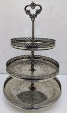 ALZATINA A 3 RIPIANI IN ARGENTO SILVER PLATE 1000/1000