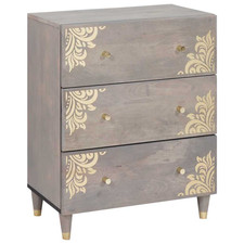 Credenza grigio e oro 60 x