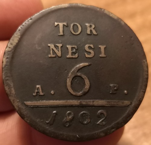 Moneta tornesi 1802 napoli - moneta, 6