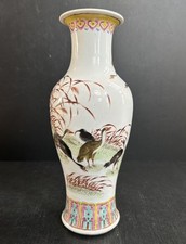 Antico vaso rosa cinese dinastia Qing XIX secolo famiglie decorazione LUYAN