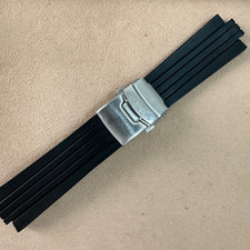 Cinturino per orologio Oris gomma 23mm (fibbia 20mm) con deplo  Ref: 4 24 14