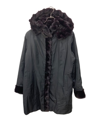 Cappotto visone balmain - visone, nero