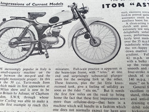Itom astor moped 1955 - itom,