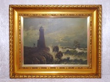 Antico grande dipinto ad olio