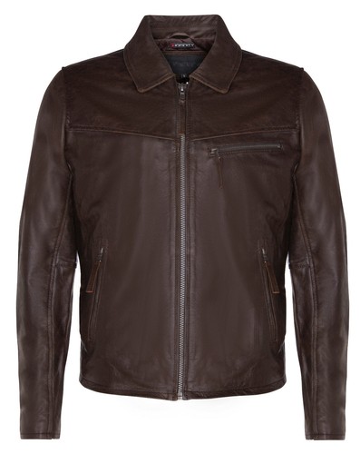 Bomber uomo elegante marrone