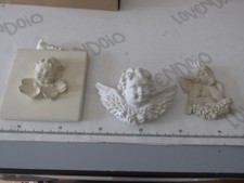 Lotto di 3 Angioletti in ceramica , angeli, putti, decorazione casa