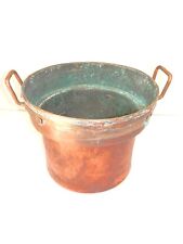 ANTICO PAIOLO PENTOLA DA CUCINA IN RAME con due manici ANNI '50 MOLTO BELLO