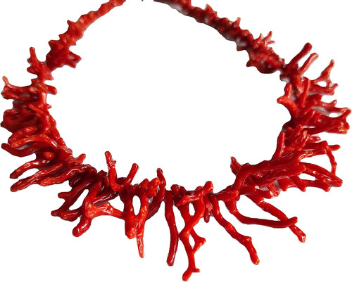 Collana frangia corallo - di,