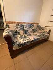 divano 3 posti in legno . Tessuto Cotone Sfoderabile , Lavabile In Lavatrice .