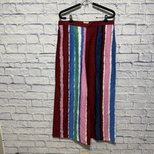 Pantalone Le Sirenuse Positano cotone colorato gamba larga righe Italia 46 L Artsy