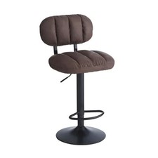 Sgabello ecopelle marrone - sgabello,