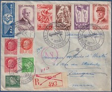 1943 - Francia - Esposizione Filatelica di Posta Aerea - Aerogramma per Tangeri