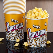 500 BICCHIERI POP CORN DI CARTA MEDI 46OZ PER FESTE, EVENTI