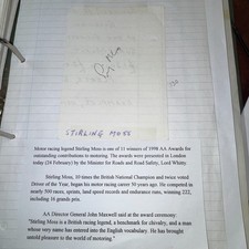 Autografo pilota sir stirling - pilota,