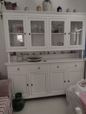 credenza piu' tavolo allungabile da 4 a 10 posti e sedie tuttoshabby/arte povera