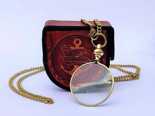 Collana con lente - , di