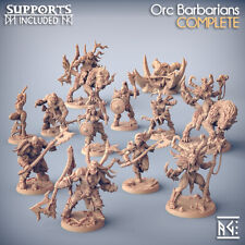 Artisan Guild Miniature D&D/wargames Orc Barbarians in resina 3d print