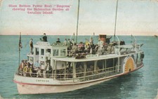 Catalina Island CA * Barca con fondo in vetro "Imperatrice" Meteor Boat Co. 1910 ca.