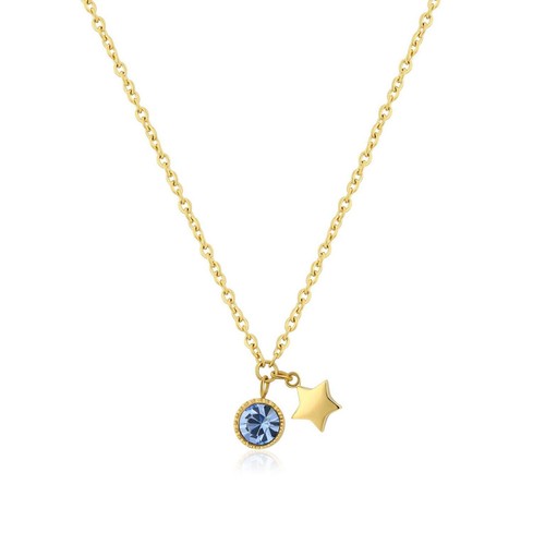 Collana stella acciaio - acciaio, dorato