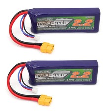 2pcs Turnigy Nano-Tech 2200mAh 2S Pacco Batteria LiPo 7.4V 25C 50C (Connettore XT60