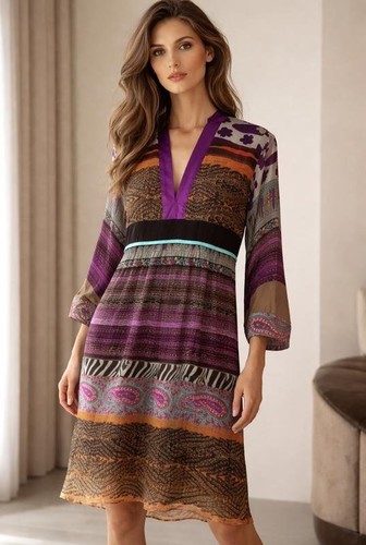 Abito donna etro viola - seta, 38