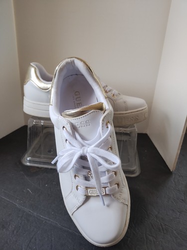 Sneakers guess bianche oro - guess, bianche/oro