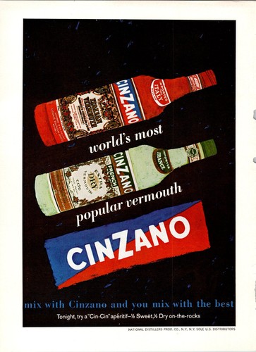1962 cinzano vermouth stampa - cinzano,