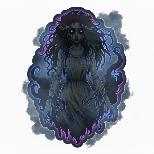 Adesivi ragazza fantasma - adesivi,