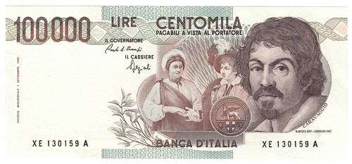 Banconota italiana 100000 - banconota,