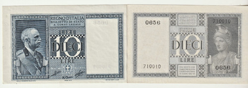 Lire 1939 xviii - 10,