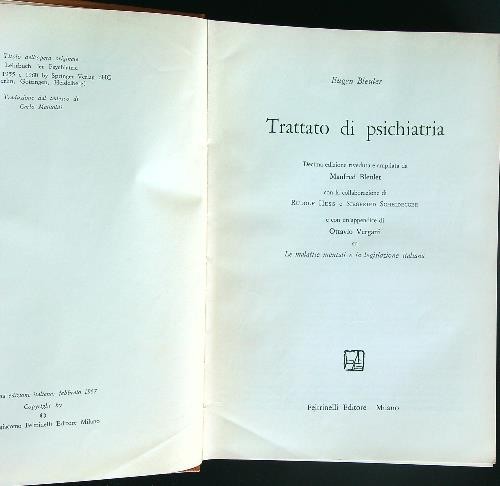 Trattato psichiatria - trattato, di