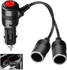 1 a 2 Doppia Presa Accendisigari Auto 12V/24V, Sdoppiatore Accendisigari Auto Co