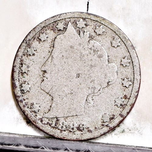 1886 liberty nickel ag - nickel,