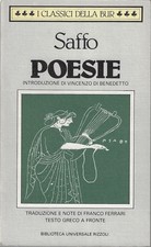 SAFFO POESIE - TESTO GRECO A FRONTE  1989 BUR