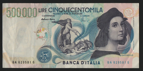 500000 lire raffaello sanzio - 500000,