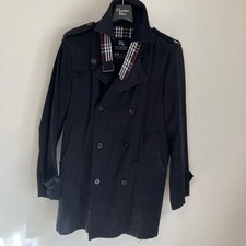 Trench coat uomo Burberry Black Label braccio sinistro logo nero cotone #EK AAA