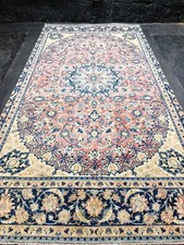 5,6 x 8 piedi, antico medaglione caucasico tappeto fatto a mano, tappeto orientale rosa vintage,